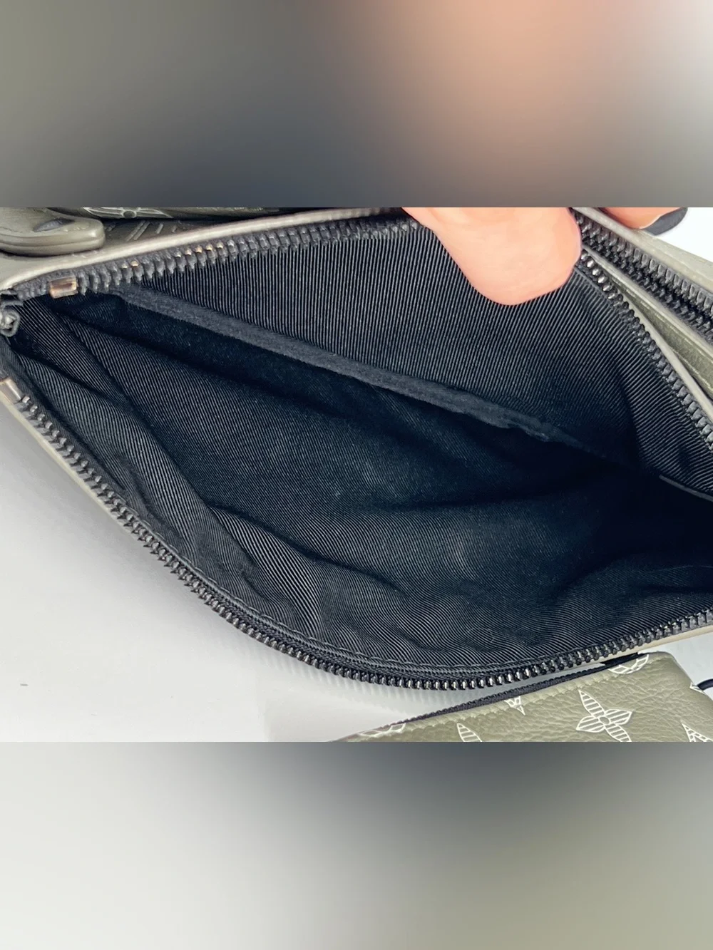 Louis Vuitton Trio Messenger Monogram Shadow Ink Green Bag
